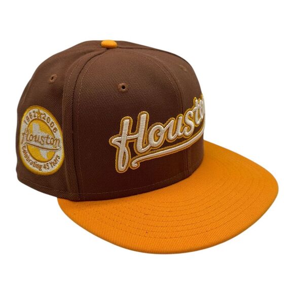 New Era 59Fifty Tiramisu Houston Astros Hat Cap 7 3/4 Celebrating 45 Years Patch - Picture 1 of 9